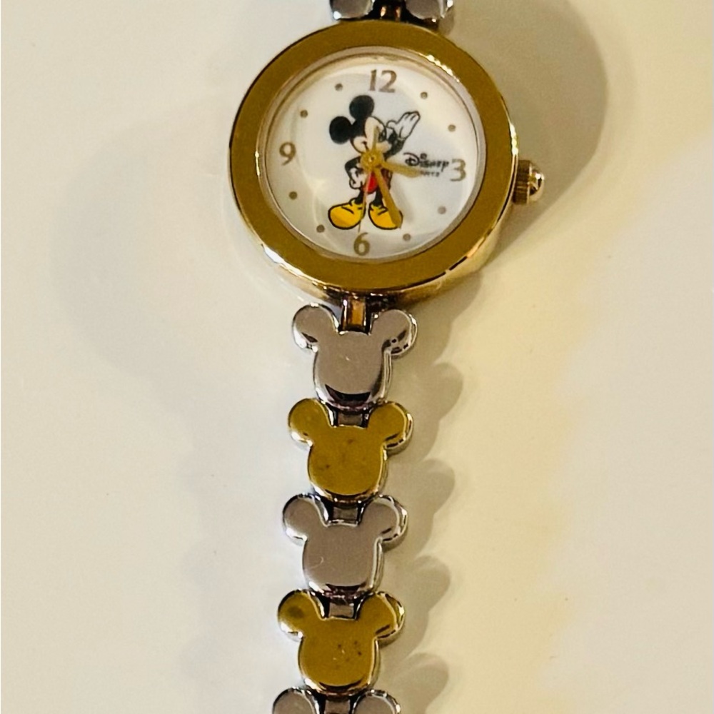 Disney Mickey Mouse Gold & Silver Link Bracelet Watch